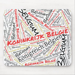 Delightful Belgium Flag Colours Patriotic Mouse Pad