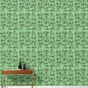 Delightful bicycle-themed wallpaper