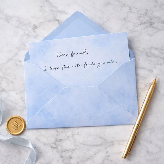 Delightful Blue Parchment Stationery (Creator Uploaded)