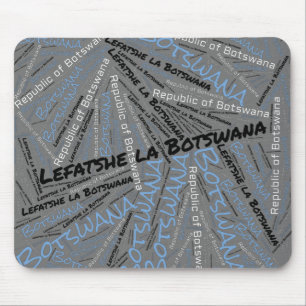 Delightful Botswana Flag Colours Patriotic Mouse Pad