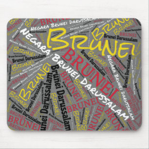 Delightful Brunei Flag Colours Patriotic Mouse Pad