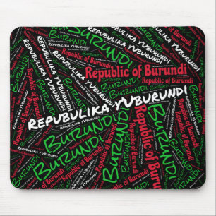 Delightful Burundi Flag Colours Patriotic Mouse Pad