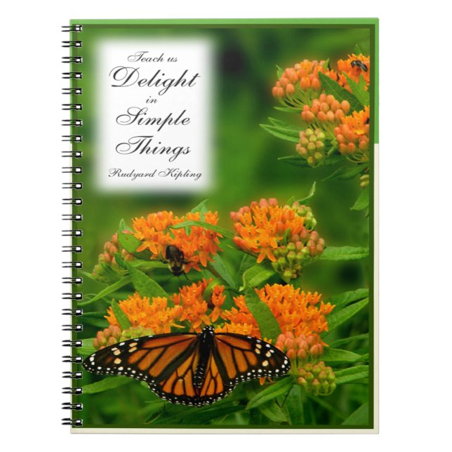 Delightful Butterfly Spiral Notebook (Front)