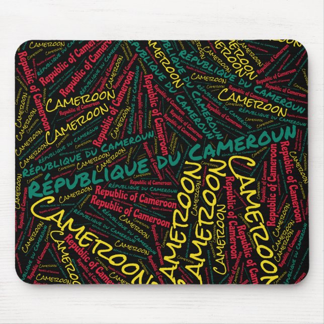 Delightful Cameroon Flag Colours Patriotic Mouse Pad (Front)