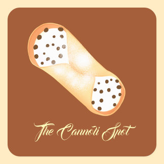 Delightful Cannoli Dessert Square Sticker