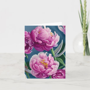 Delightful Country Garden Peonies Card