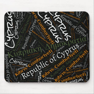 Delightful Cyprus Flag Colors Patriotic Mouse Pad