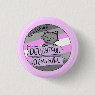 Delightful Demigirl 3 Cm Round Badge