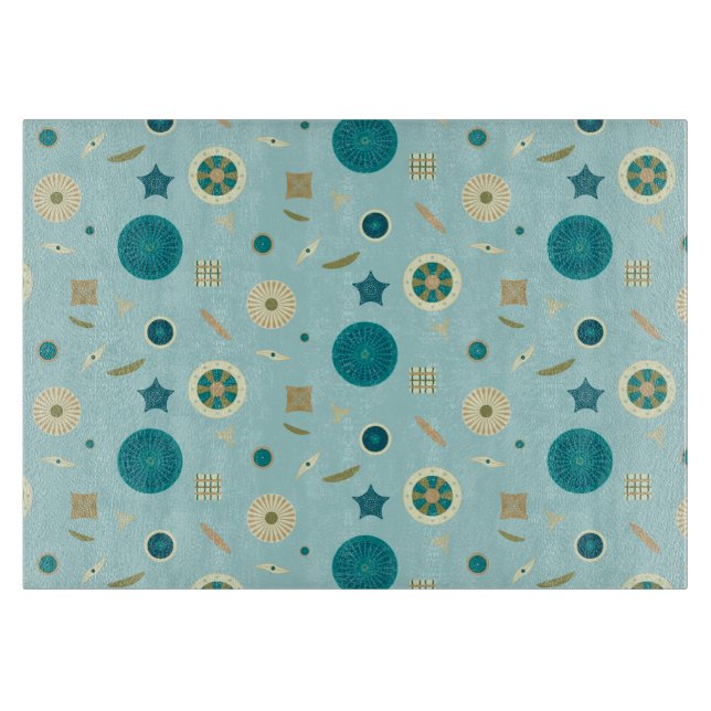 Delightful Diatoms Glass Cutting Board (Front)