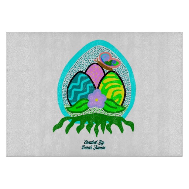 Delightful Easter Eggs Cutting Board  (Front)