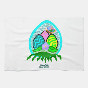 Delightful Easter Eggs Kitchen Towel