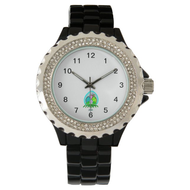 Delightful Easter Eggs Women's Rhinestone Watch (Front)