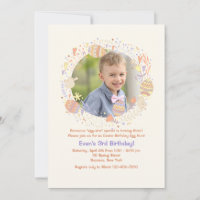 Delightful Easter Wreath Photo Invitation