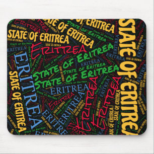 Delightful Eritrea Flag Colours Patriotic Mouse Pad