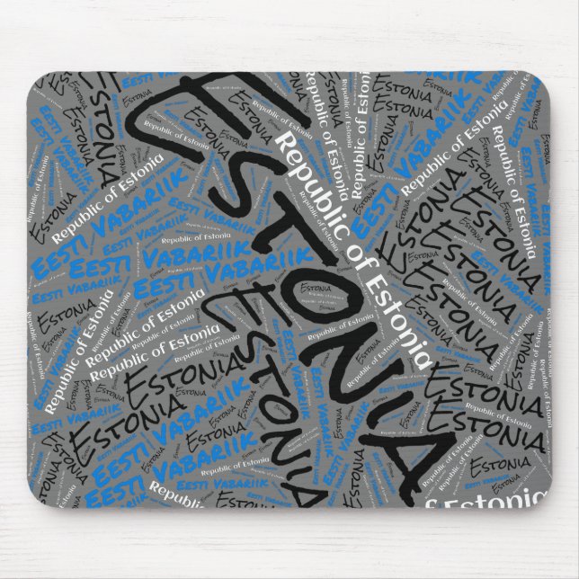Delightful Estonia Flag Colours Patriotic Mouse Pad (Front)