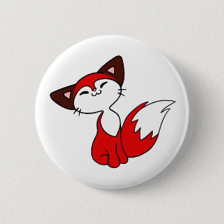 Delightful Fox 6 Cm Round Badge
