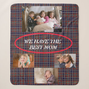 Delightful Gift For Best Mum Tartan Plaid 4 photos Sherpa Blanket