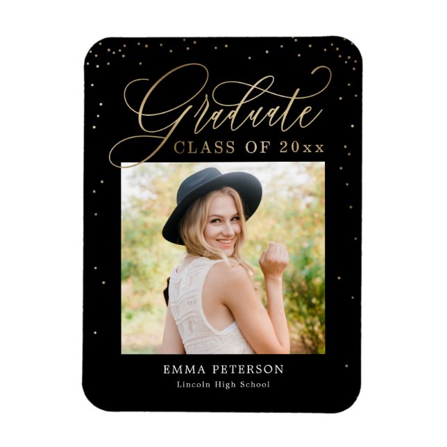 Delightful Graduation Announcement Magnet (Vertical)