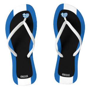 Delightful Greece Flag Colours Patriotic Jandals