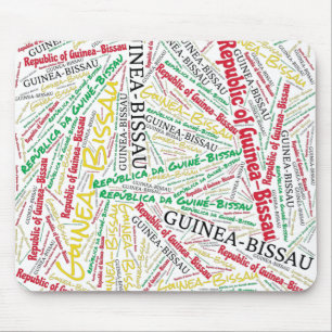 Delightful Guinea-Bissau Flag Colours Patriotic Mouse Pad