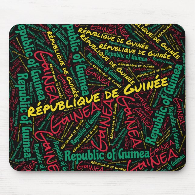 Delightful Guinea Flag Colours Patriotic Mouse Pad (Front)