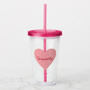 Delightful heart acrylic tumbler