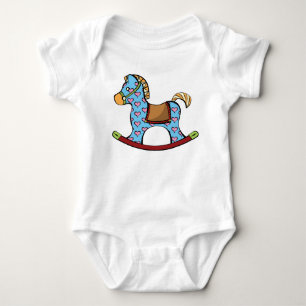 Delightful Hearts Rocking Horse Baby Bodysuit