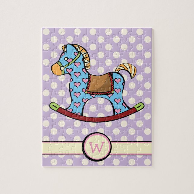 Delightful Hearts Rocking Horse Puzzle (Vertical)