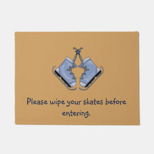 Delightful Ice Skaters Doormat