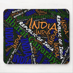 Delightful India Flag Colors Patriotic Mouse Pad