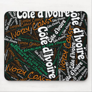 Delightful Ivory Coast Flag Colours Patriotic Mouse Pad