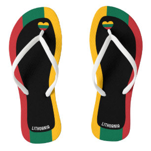 Delightful Lithuania Flag Colours Patriotic Jandals