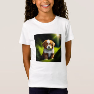 Delightful Little Brown & White Puppy T-Shirt
