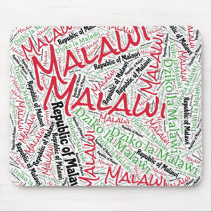 Delightful Malawi Flag Colours Patriotic Mouse Pad