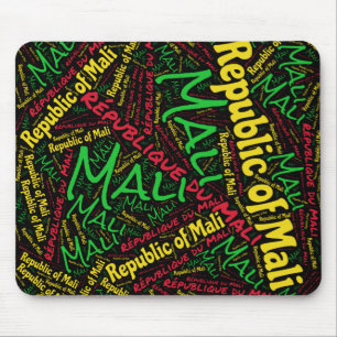 Delightful Mali Flag Colours Patriotic Mouse Pad