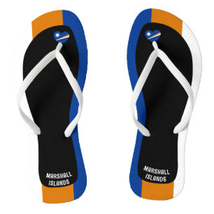 Delightful Marshall Islands Flag Colours Patriotic Jandals