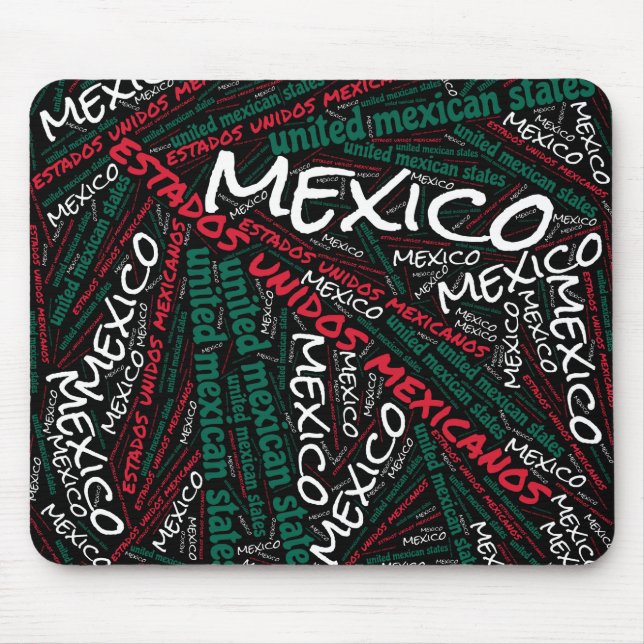 Delightful Mexico Flag Colours Patriotic Mouse Pad (Front)