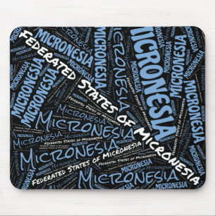 Delightful Micronesia Flag Colours Patriotic Mouse Pad