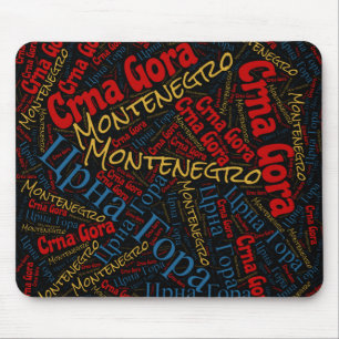 Delightful Montenegro Flag Colours Patriotic Mouse Pad