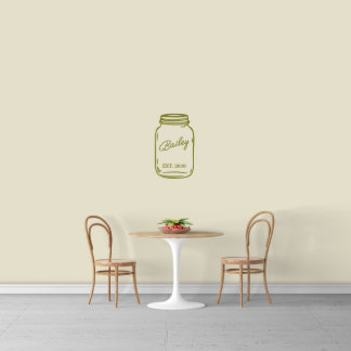 Delightful Name In Mason Jar Medium Wall Decal