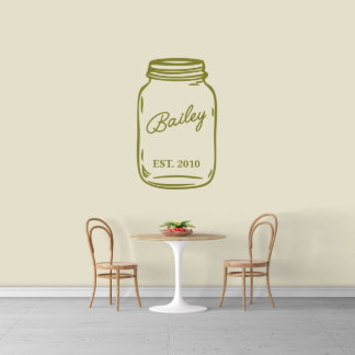 Delightful Name In Mason Jar X-Large Wall Decal