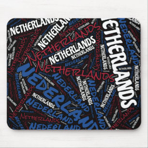 Delightful Netherlands Flag Colors Patriotic Mouse Pad
