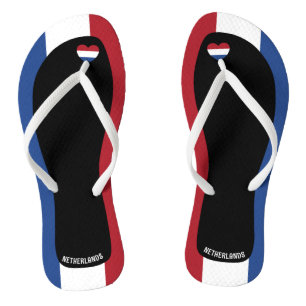 Delightful Netherlands Flag Colours Patriotic Jandals