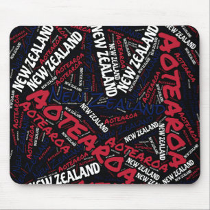 Delightful New Zealand Flag Colours Patriotic Mouse Pad