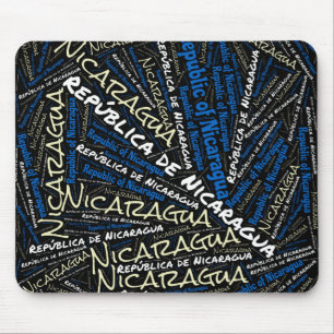 Delightful Nicaragua Flag Colours Patriotic Mouse Pad