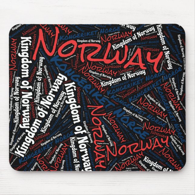 Delightful Norway Flag Colours Patriotic Mouse Pad (Front)