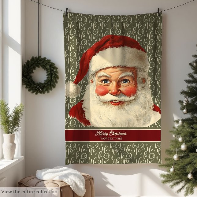 Delightful Old Fashioned Santa Christmas Blanket (Delightful Old Fashioned Santa Christmas Blanket)