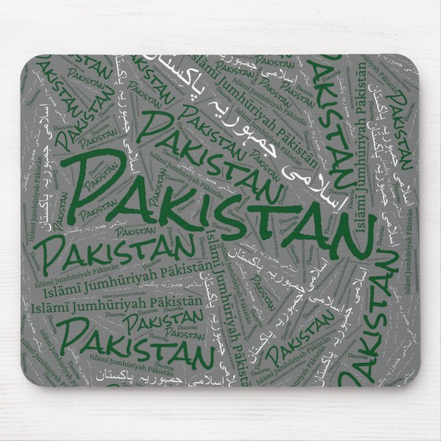Delightful Pakistan Flag Colours Patriotic Mouse Pad (Front)