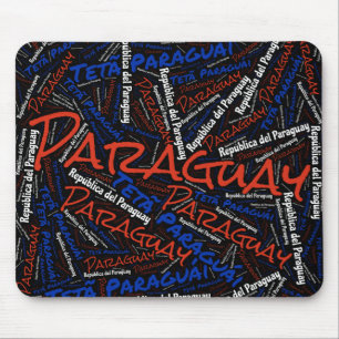 Delightful Paraguay Flag Colours Patriotic Mouse Pad