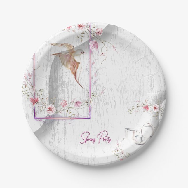 Delightful party paper plates  (Front)